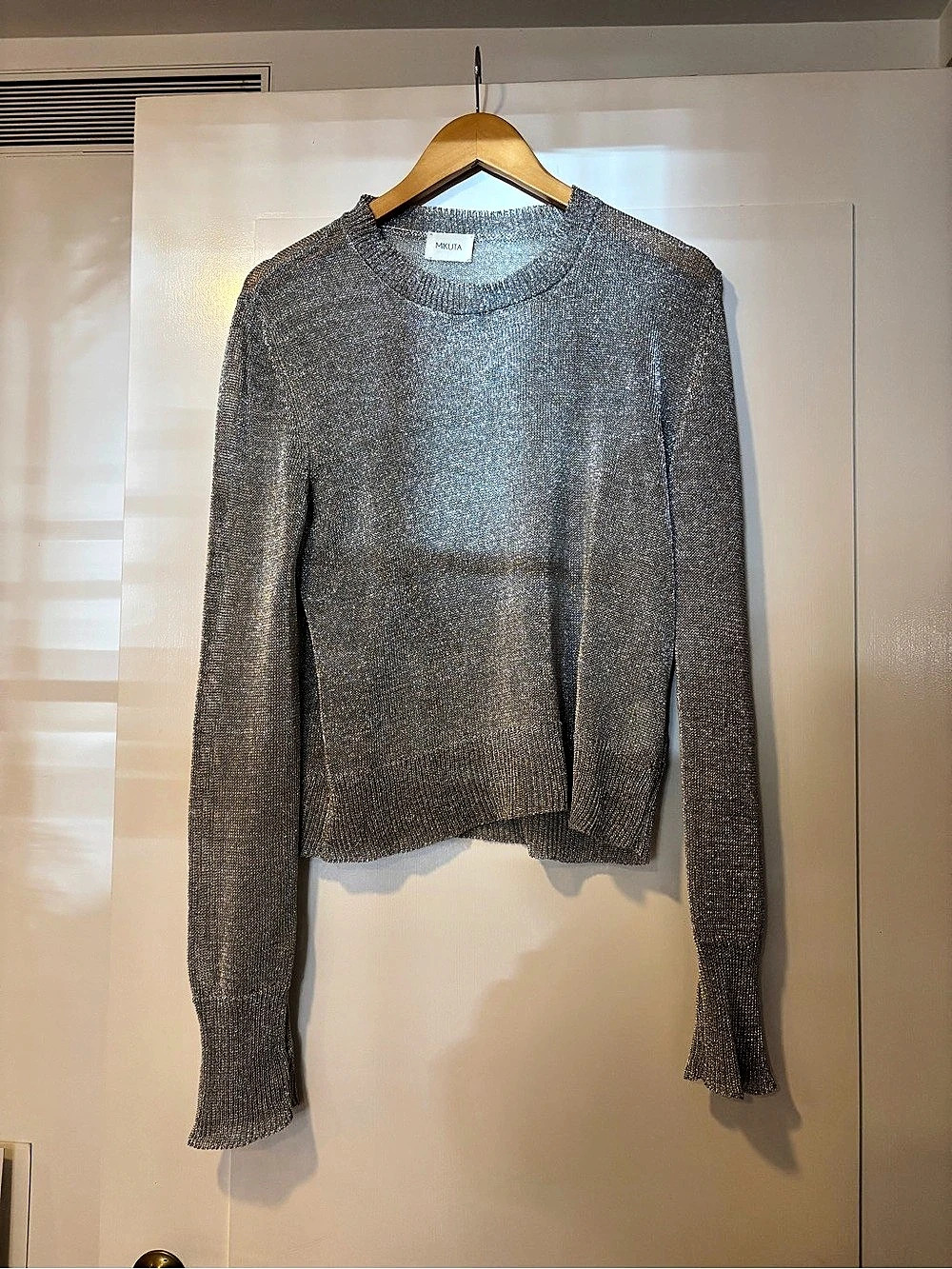 Mikuta The Silver Sparkly Loose Knitted Sweater